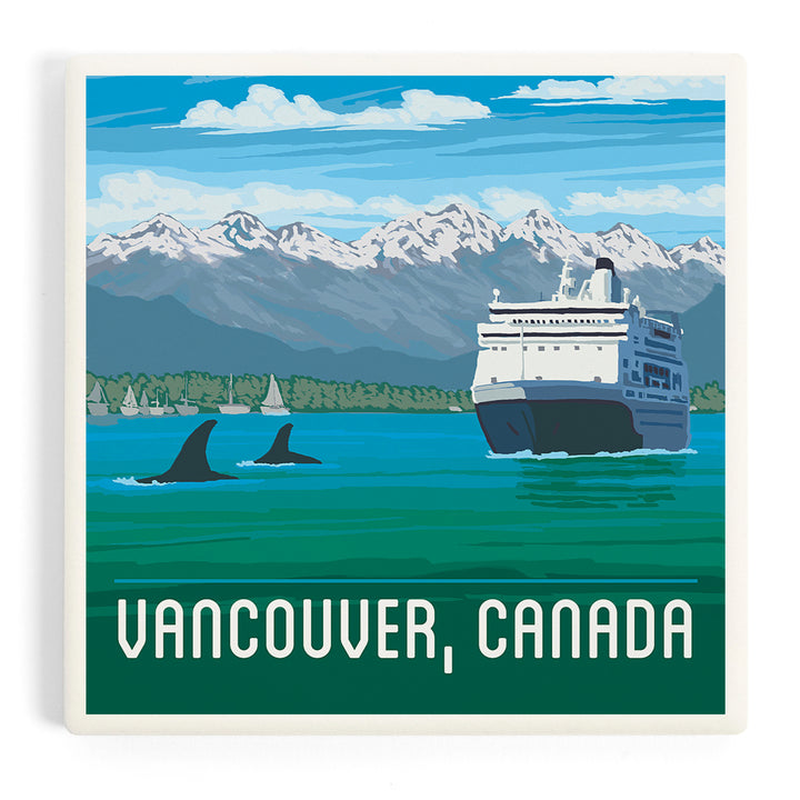 Vancouver, British Columbia, Canada, Cruise, Painterly, Coasters