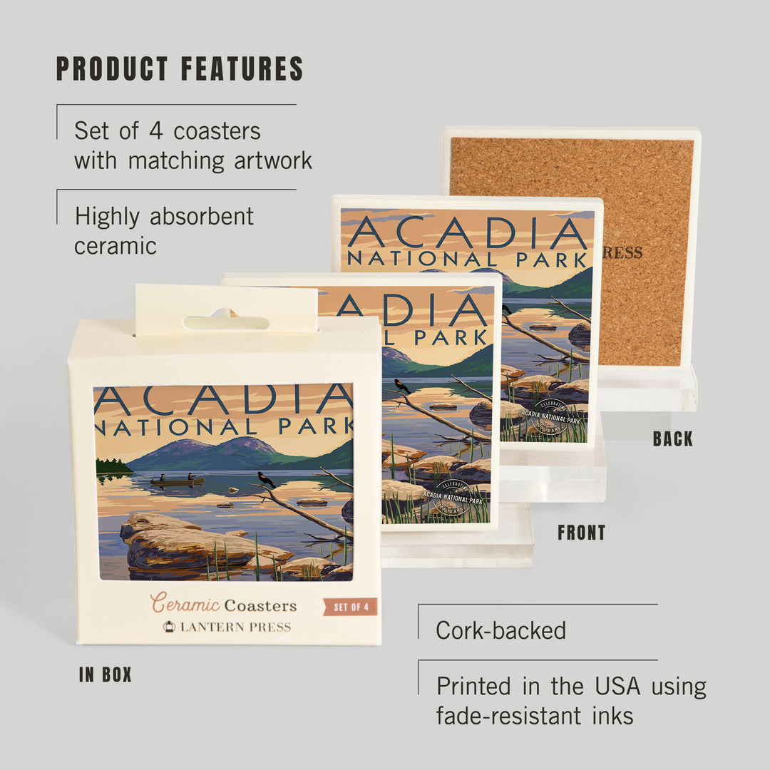 Acadia National Park, Maine, Celebrating 100 Years, Jordan Pond, Coasters