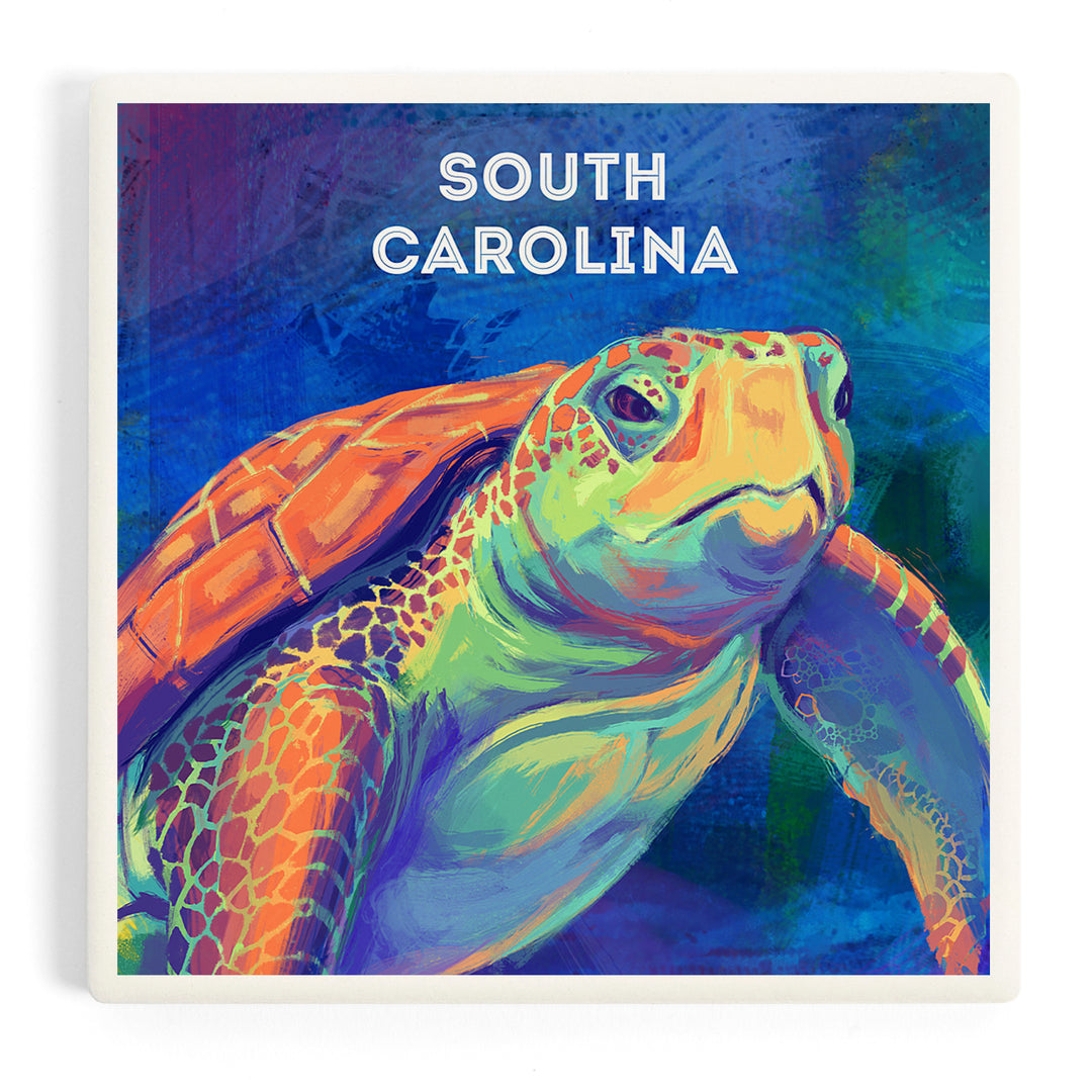 South Carolina, Vivid, Sea Turtle, Coasters
