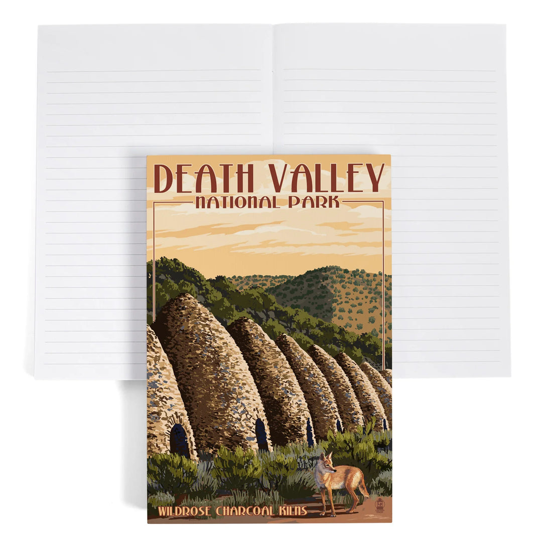 Lined 6x9 Journal, Charcoal Kilns, Death Valley National Park, Lay Flat, 193 Pages, FSC paper