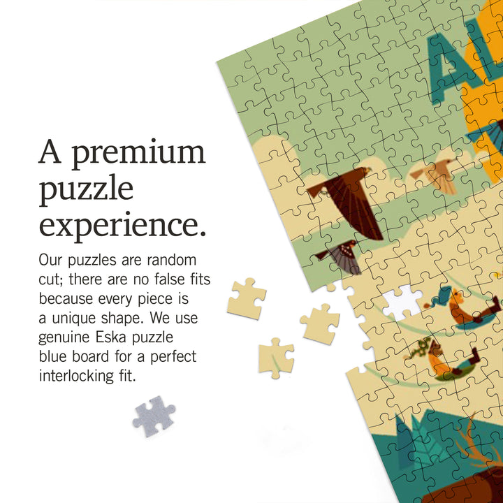Alaska, Geometric, The Mountains Are Calling, 1000 Piece Jigsaw Puzzle