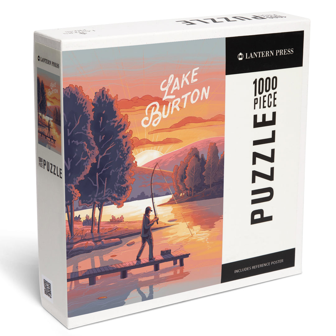 Lake Burton, Georgia, This is Living, Fishing with Hills, Jigsaw Puzzle