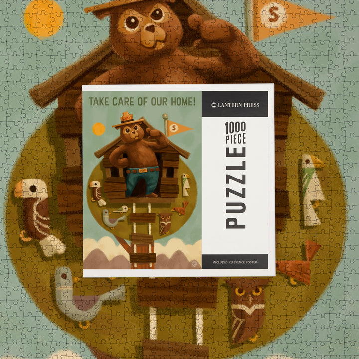 Smokey Bear, Treehouse, Officially Licensed, Jigsaw Puzzle