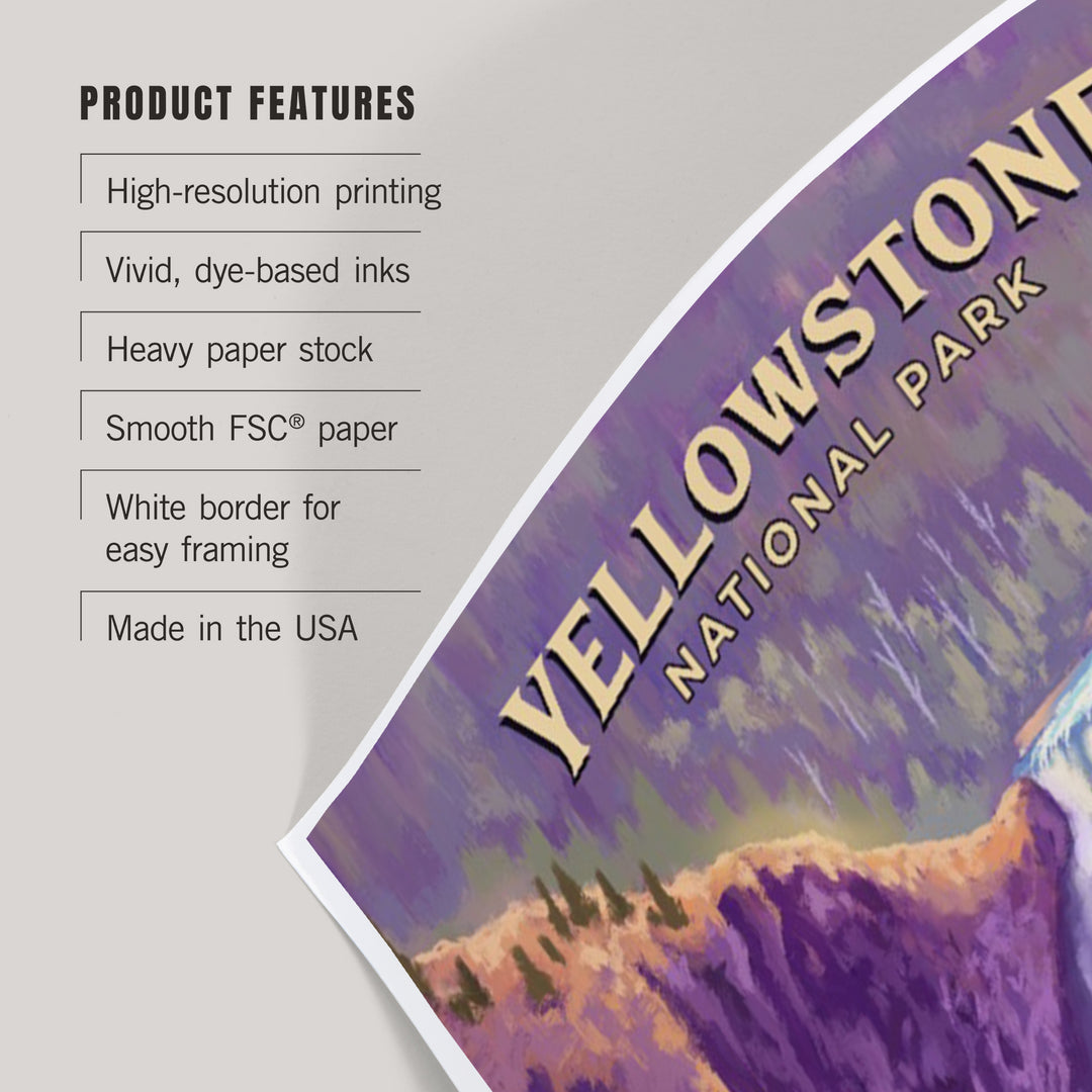 Yellowstone National Park, Wyoming, Oil Painting, Yellowstone Falls, Art & Giclee Prints