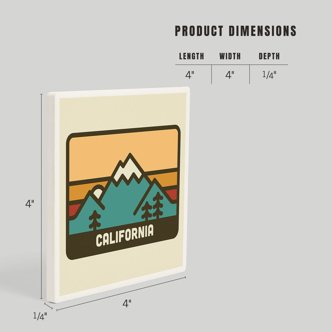 California, Simple, Mountain Range, Coasters