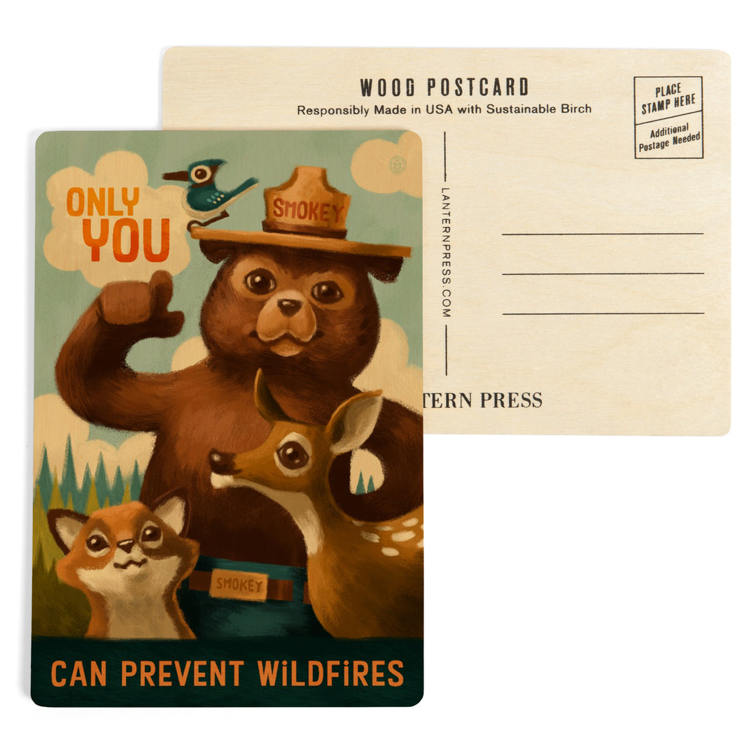 Smokey Bear, Only You, Oil Painting, Officially Licensed, Wood Sign and Postcards