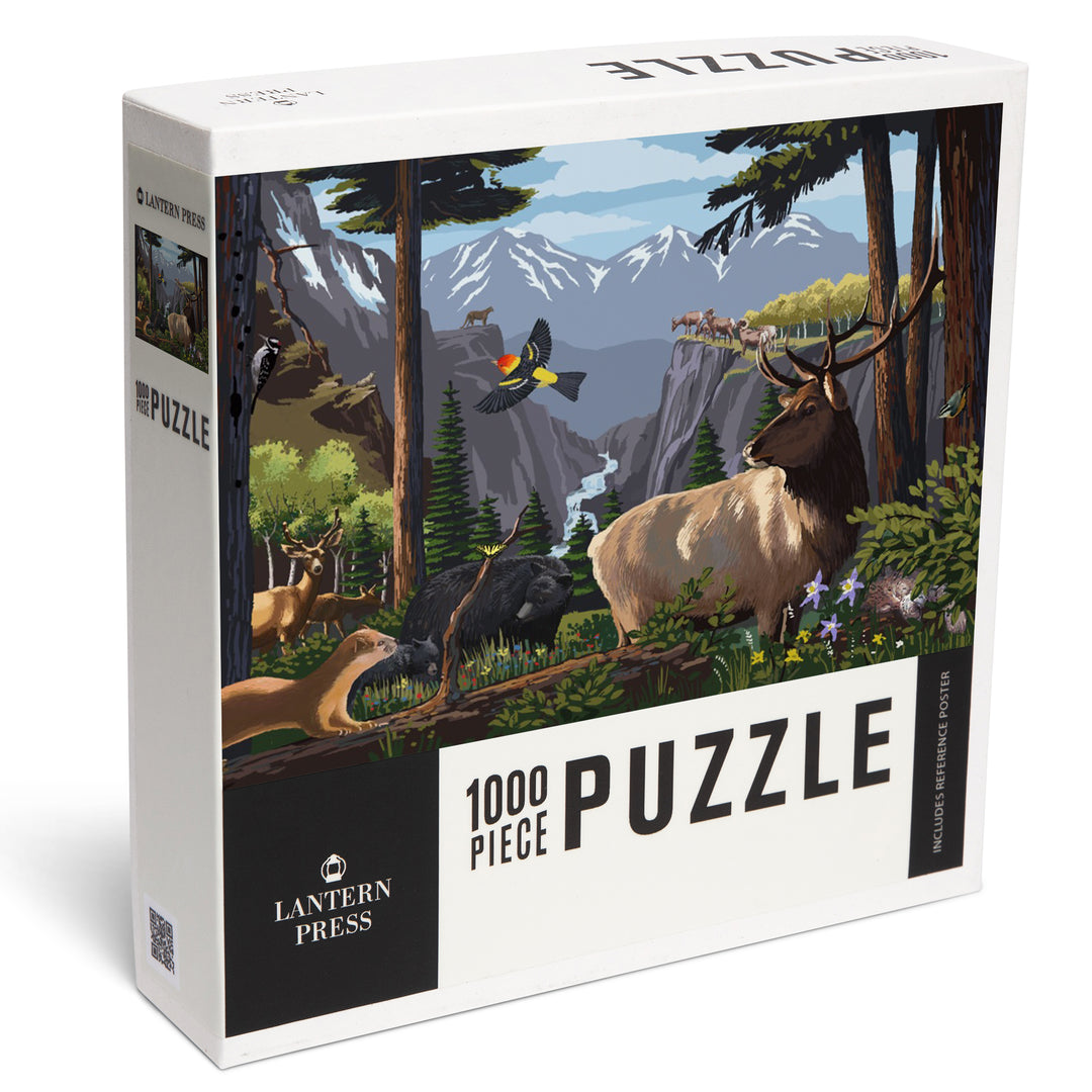 Wildlife Utopia, Cliffs and River, Jigsaw Puzzle