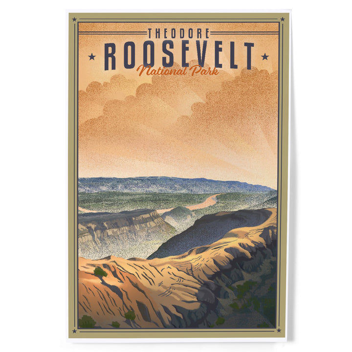 Theodore Roosevelt National Park, North Dakota, Lithograph National Park Series, Art & Giclee Prints