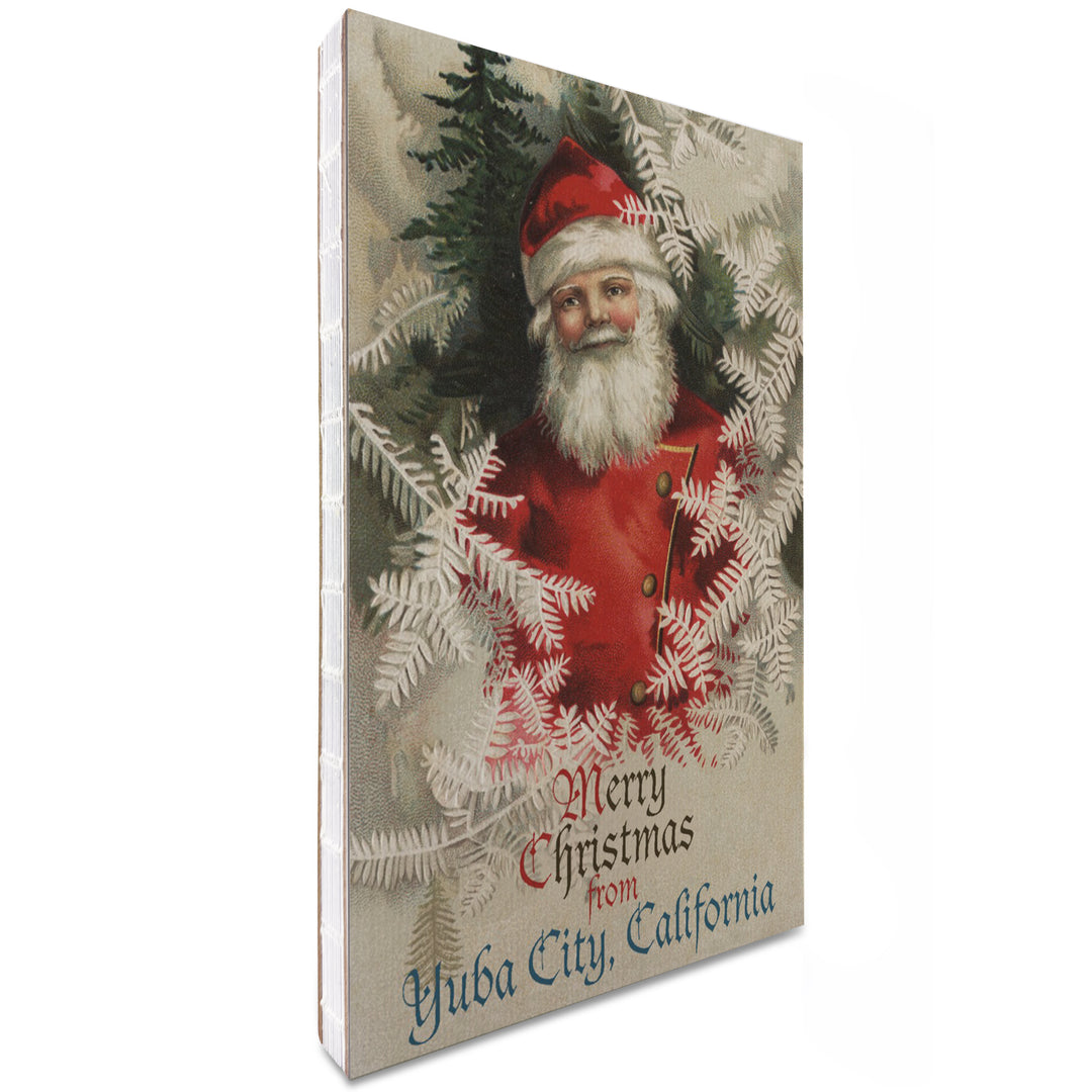 Lined 6x9 Journal, Yuba City, California, Merry Christmas from Santa, Vintage, Artwork, Lay Flat, 193 Pages, FSC paper