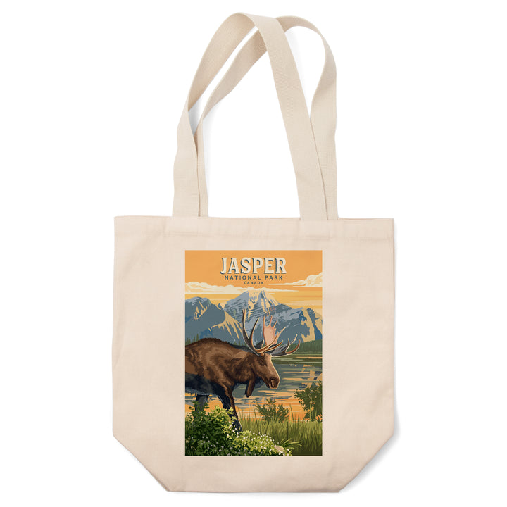 Canada, Jasper National Park, Moose, Painterly, Tote Bag