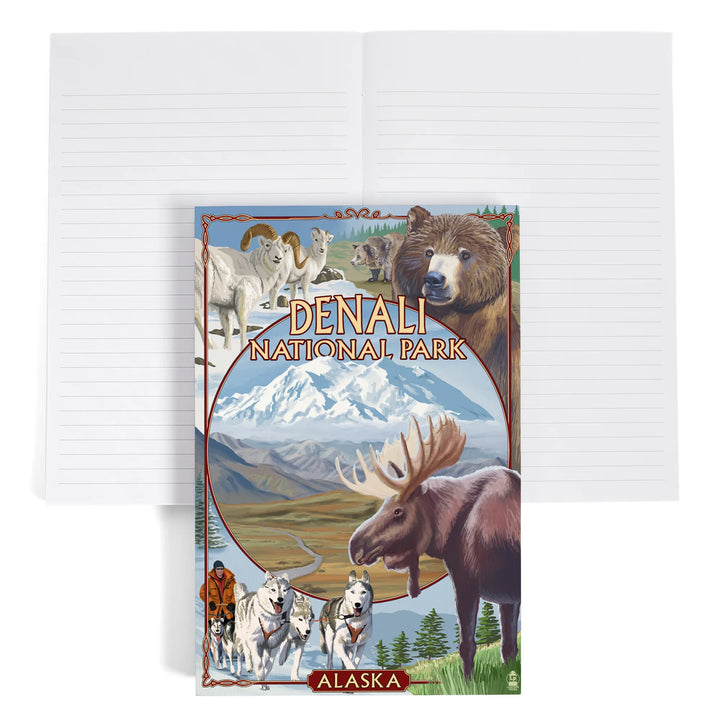 Lined 6x9 Journal, Denali National Park, Alaska, Park Views, Lay Flat, 193 Pages, FSC paper