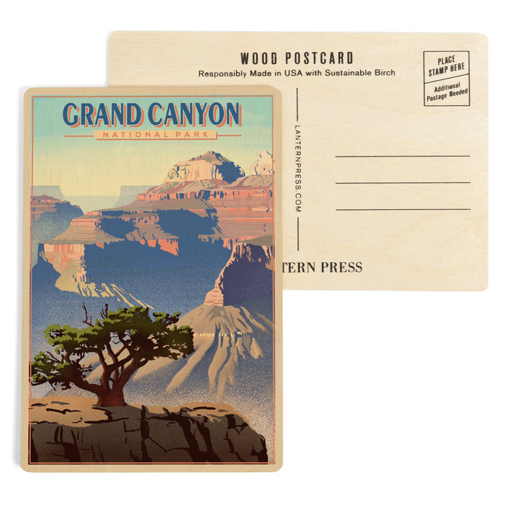 Grand Canyon National Park, Arizona, Lithograph, Wood Sign and Postcards
