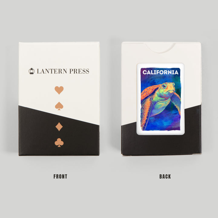 Playing Cards, California, Vivid, Sea Turtle, 52 Card Deck with Jokers in Box, Unique Art