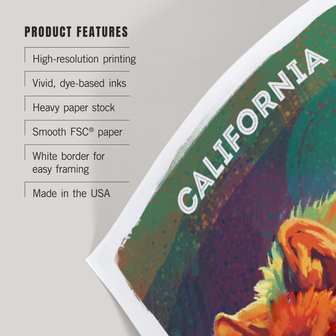 California, Vivid, Gray Wolf, Art & Giclee Prints