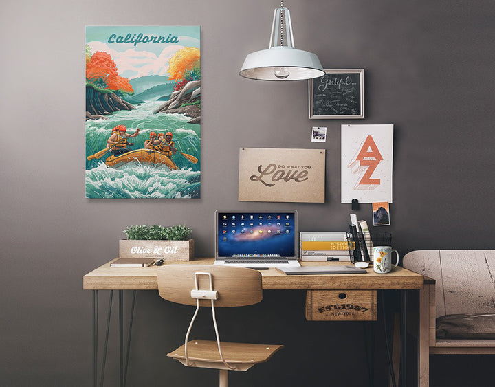 California, Seek Adventure, River Rafting, Stretched Canvas