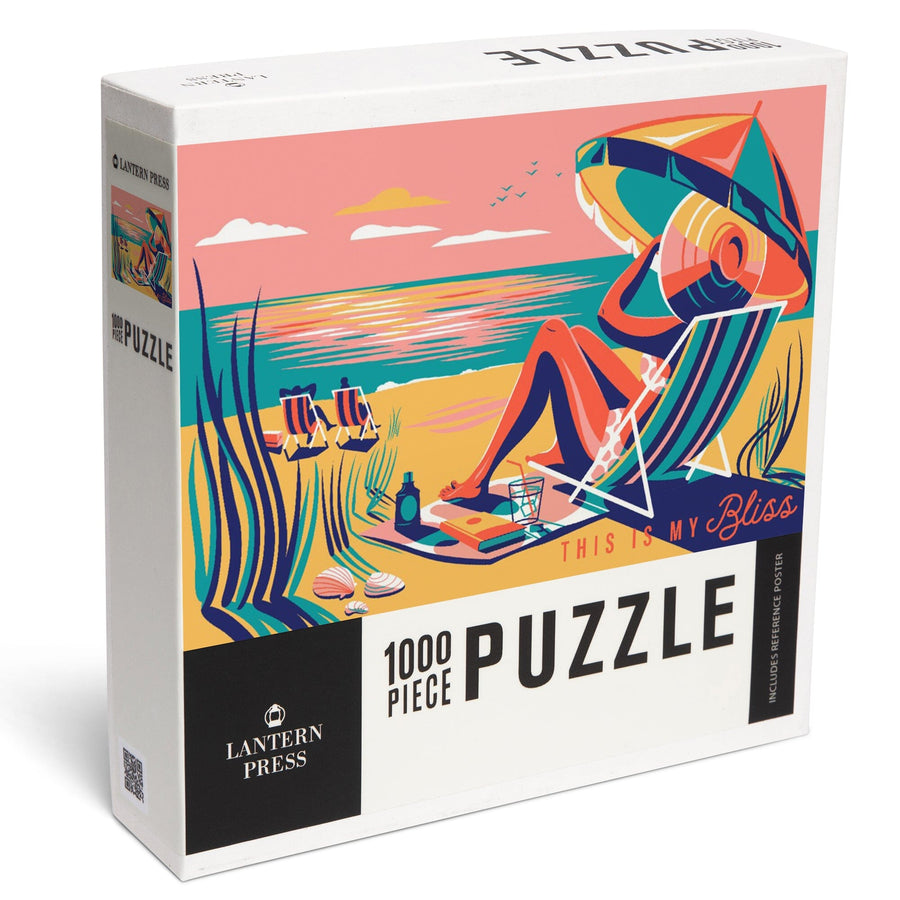 Beach Bliss Collection, Woman at the Beach, This Is My Bliss, Jigsaw Puzzle Puzzle Lantern Press 