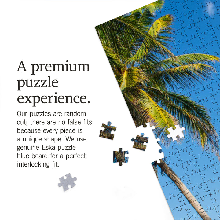 Beach Chairs and Palms, Jigsaw Puzzle Puzzle Lantern Press 