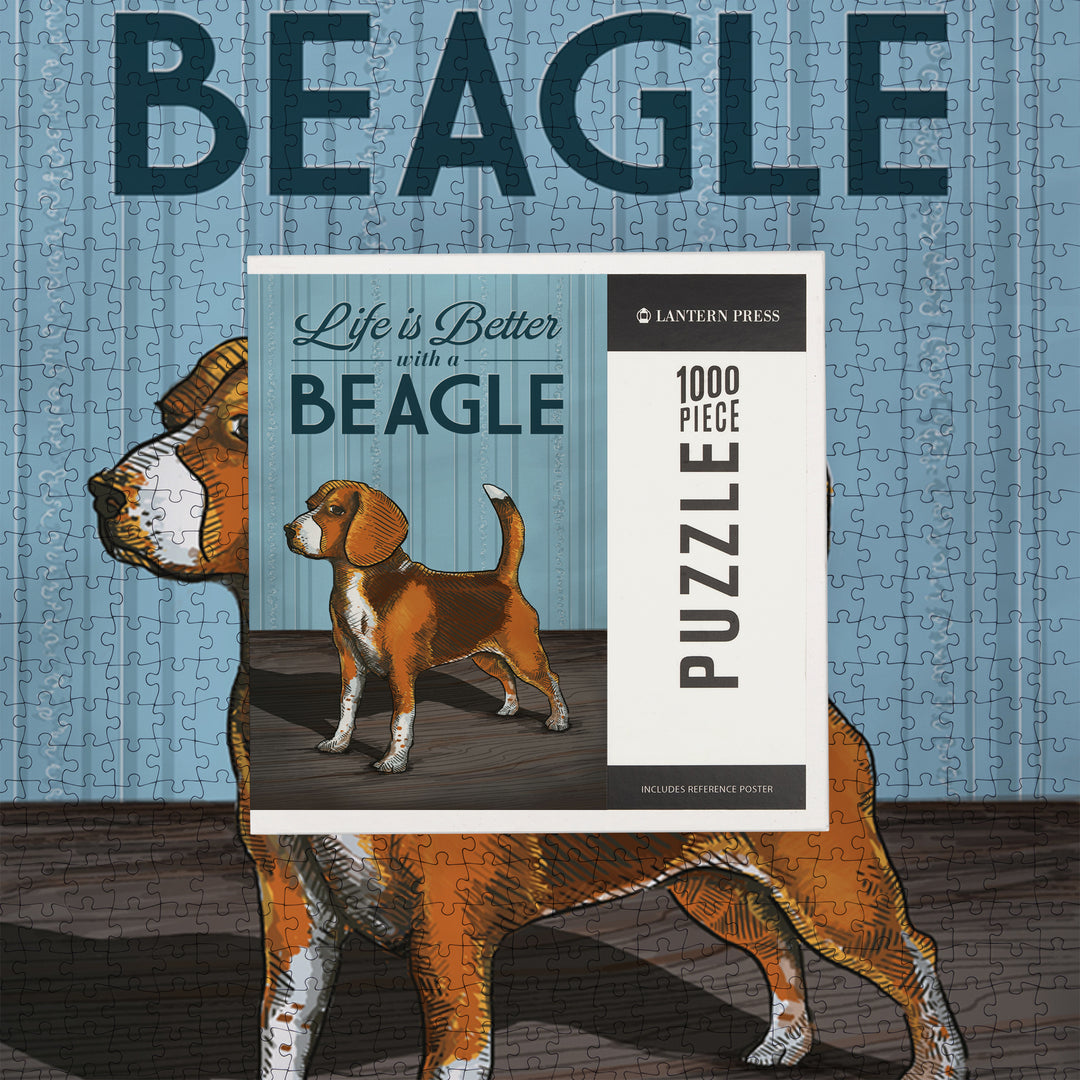 Beagle, Life is Better, Jigsaw Puzzle Puzzle Lantern Press 