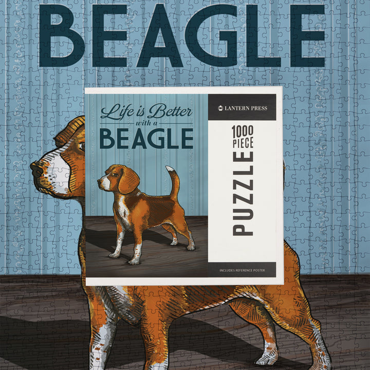 Beagle, Life is Better, Jigsaw Puzzle Puzzle Lantern Press 