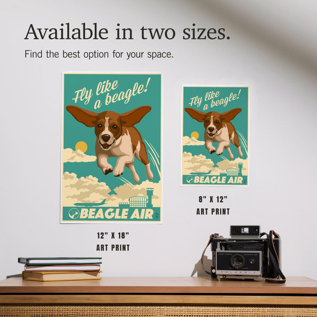 Beagle, Retro Aviation Ad, Art & Giclee Prints Art Lantern Press 