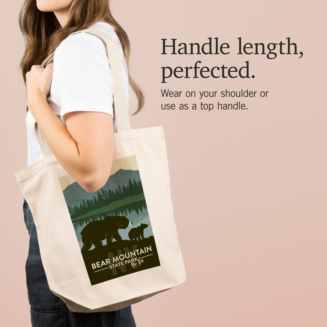 Bear Mountain State Park, New York, Grizzly Bear and Cub, Tote Bag Totes Lantern Press 