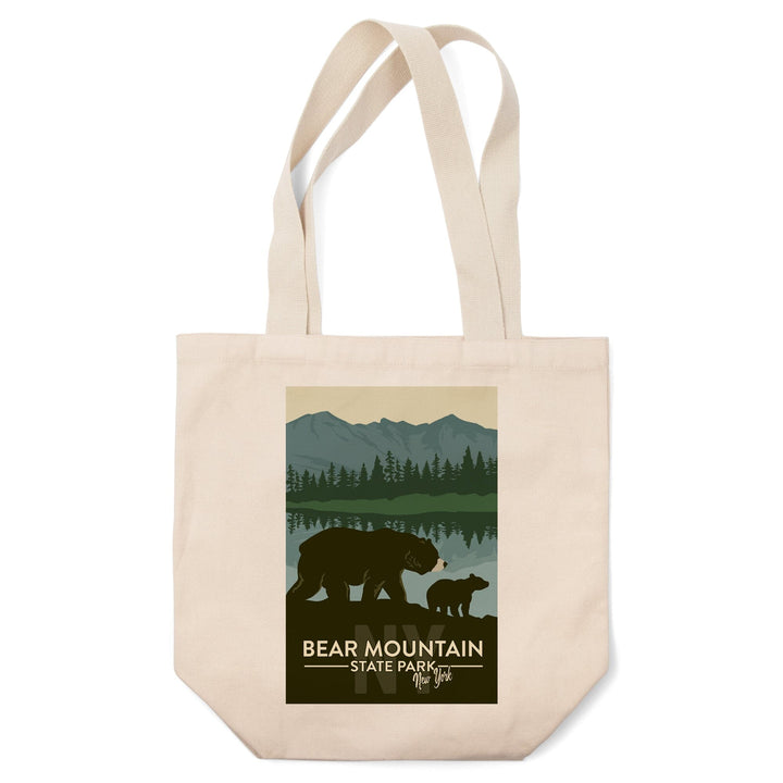 Bear Mountain State Park, New York, Grizzly Bear and Cub, Tote Bag Totes Lantern Press 