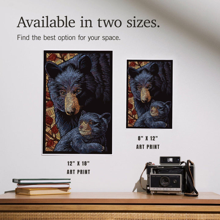 Bear, Paper Mosaic, Art & Giclee Prints Art Lantern Press 