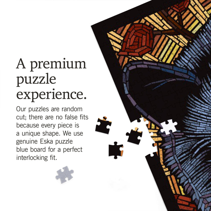 Bear, Paper Mosaic, Jigsaw Puzzle Puzzle Lantern Press 