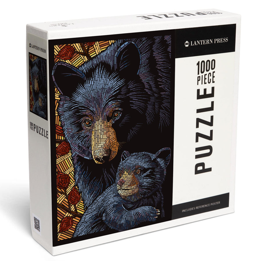 Bear, Paper Mosaic, Jigsaw Puzzle Puzzle Lantern Press 