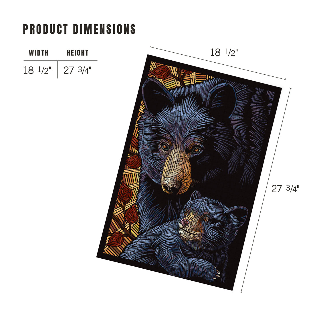 Bear, Paper Mosaic, Jigsaw Puzzle Puzzle Lantern Press 