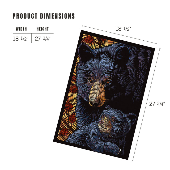 Bear, Paper Mosaic, Jigsaw Puzzle Puzzle Lantern Press 