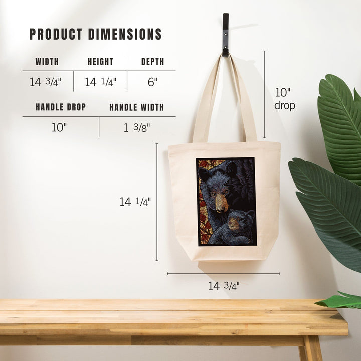 Bear, Paper Mosaic, Tote Bag Totes Lantern Press 