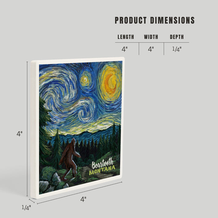 Beartooth, Montana, Starry Night, Coasters Coasters Lantern Press 