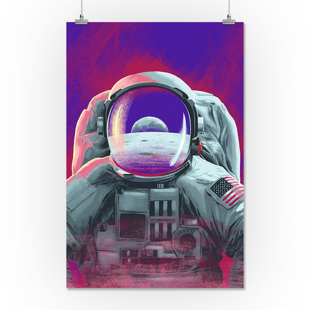 Because, Science Collection, Astronaut, Moon Reflection, Art & Giclee Prints Art Lantern Press 16 x 24 Giclee Print 