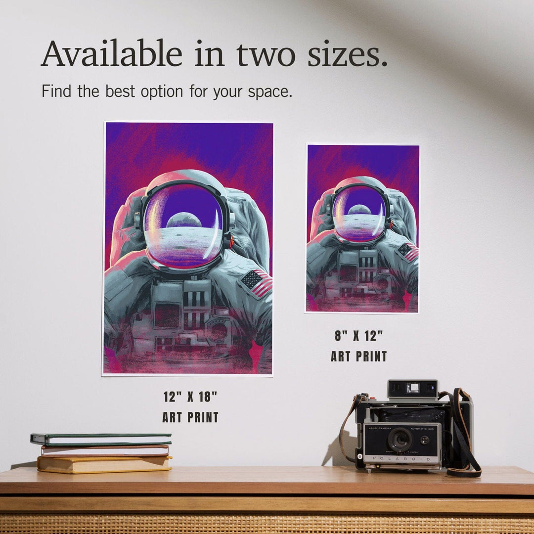 Because, Science Collection, Astronaut, Moon Reflection, Art & Giclee Prints Art Lantern Press 