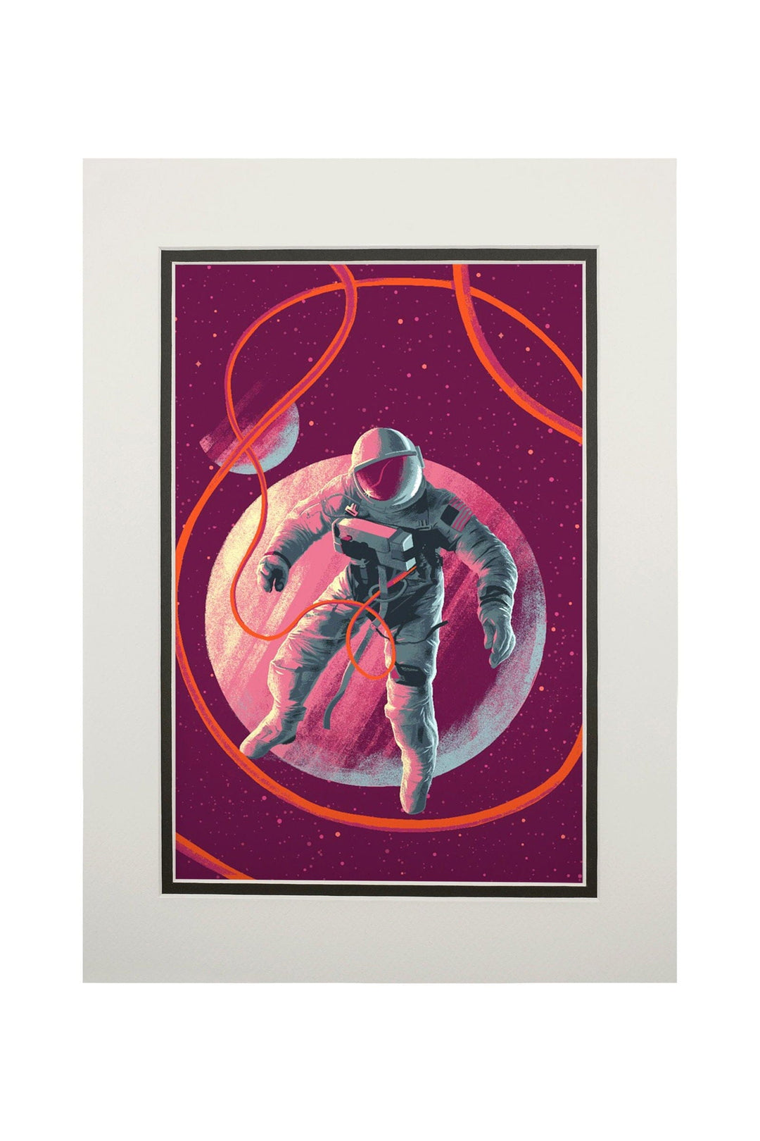 Because, Science Collection, Floating Astronaut, Art & Giclee Prints Art Lantern Press 11 x 14 Matted Art Print 