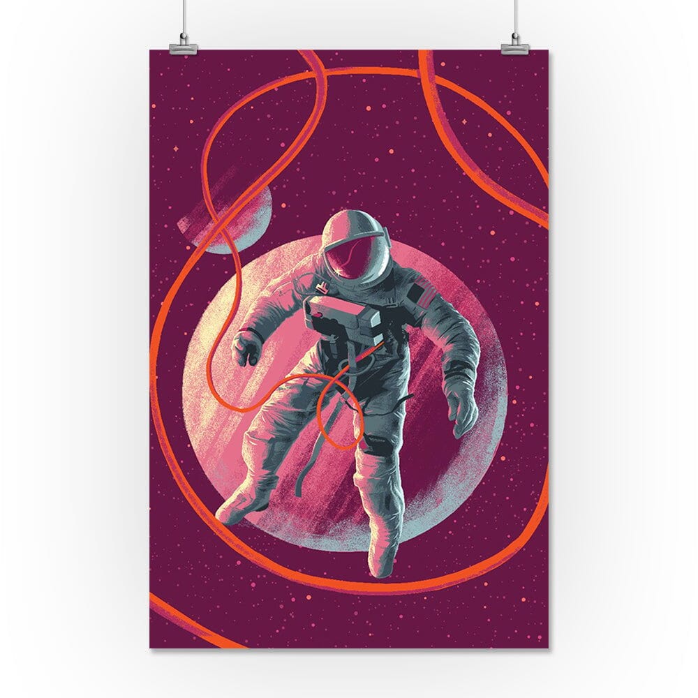 Because, Science Collection, Floating Astronaut, Art & Giclee Prints Art Lantern Press 16 x 24 Giclee Print 