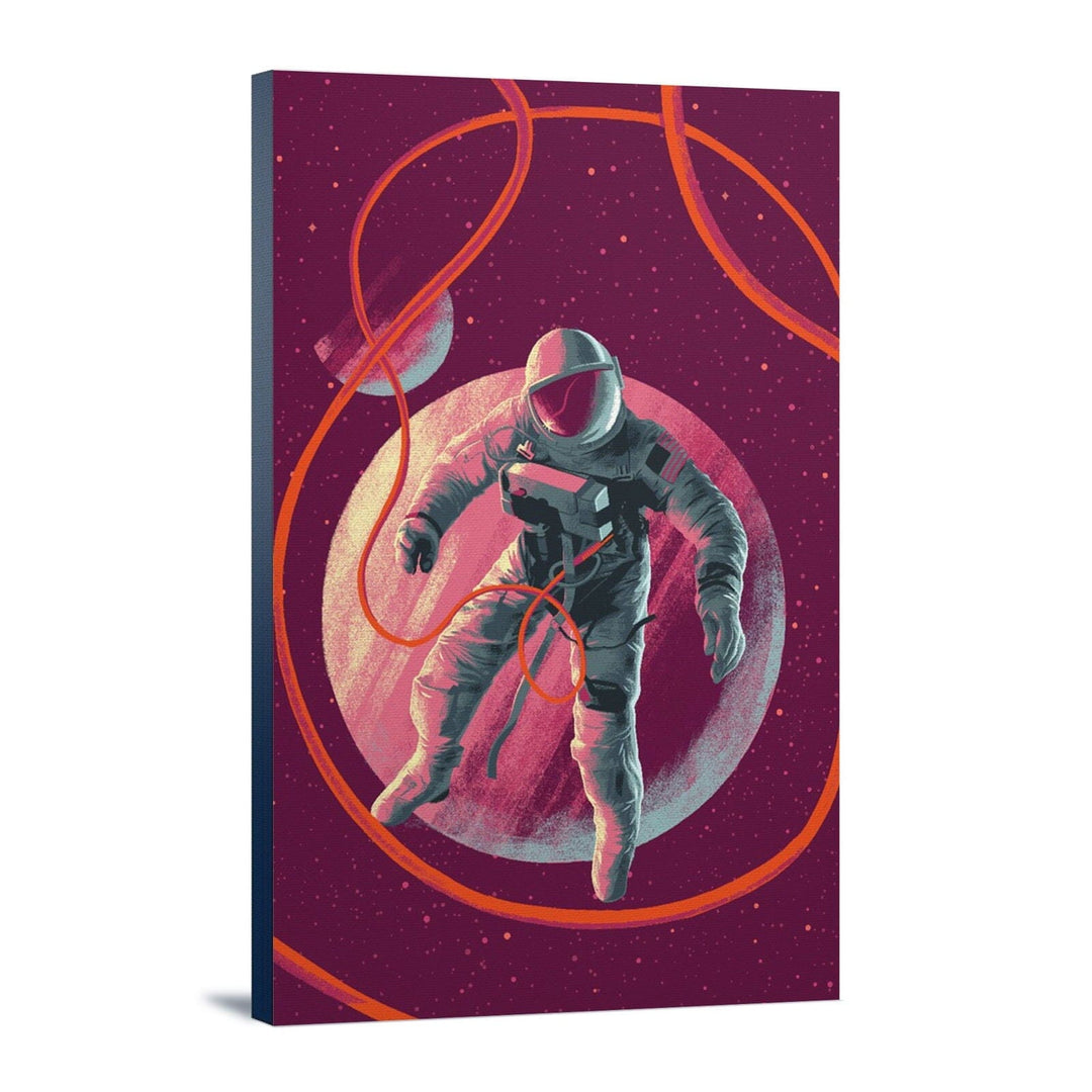 Because, Science Collection, Floating Astronaut, Stretched Canvas Canvas Lantern Press 12x18 Stretched Canvas 