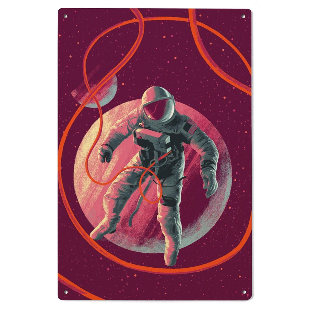 Because, Science Collection, Floating Astronaut, Wood Signs and Postcards Wood Lantern Press 