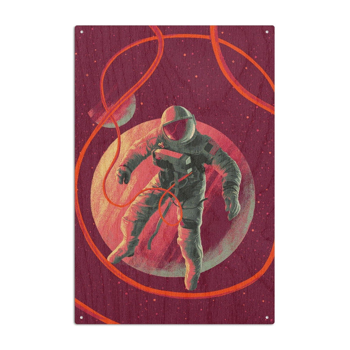 Because, Science Collection, Floating Astronaut, Wood Signs and Postcards Wood Lantern Press 