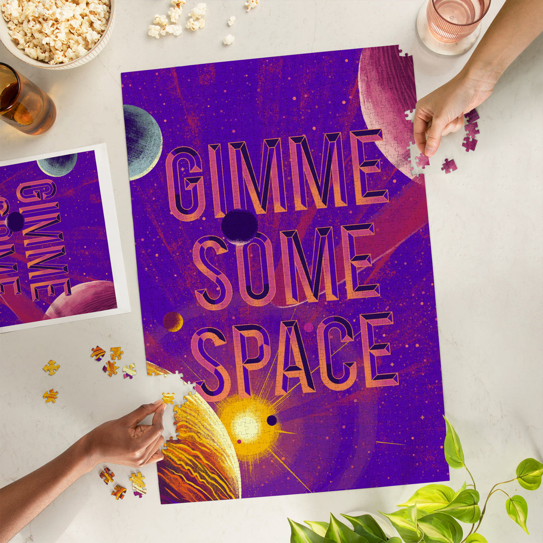 Because, Science Collection, Planets, Solar System, Gimme Some Space, Jigsaw Puzzle Puzzle Lantern Press 