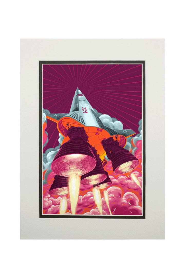 Because, Science Collection, Rocket Launch, Art & Giclee Prints Art Lantern Press 11 x 14 Matted Art Print 