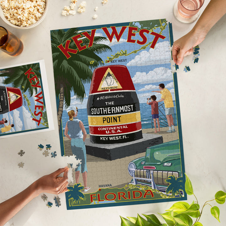 Key West, Florida, The Southernmost Point, Jigsaw Puzzle