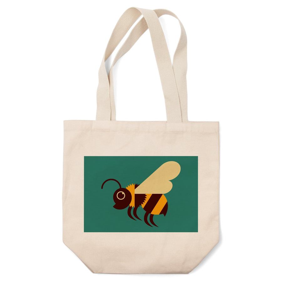 Bee, Geometric, Contour, Lantern Press Artwork, Tote Bag Totes Lantern Press 