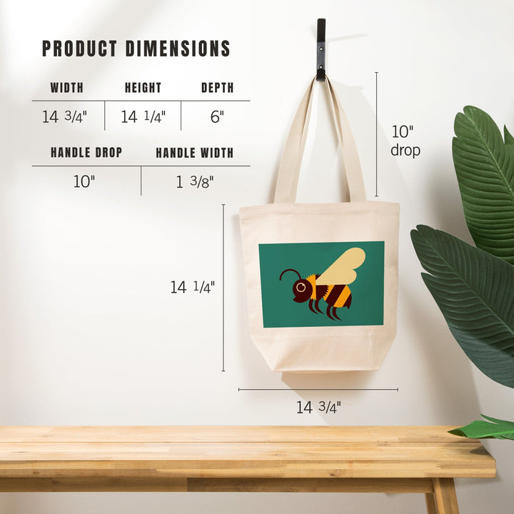 Bee, Geometric,, Tote Bag Totes Lantern Press 