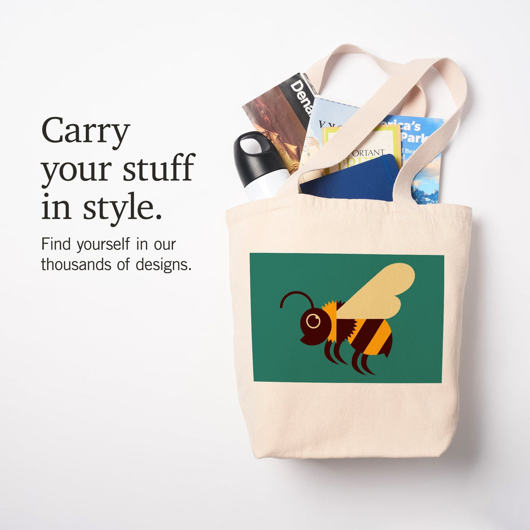 Bee, Geometric,, Tote Bag Totes Lantern Press 