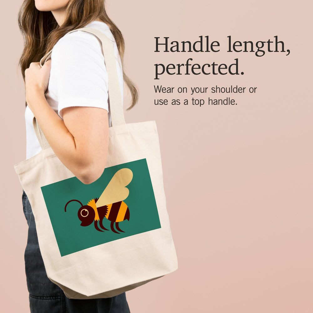 Bee, Geometric,, Tote Bag Totes Lantern Press 