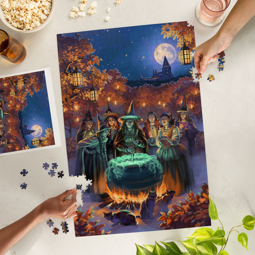 Oil Painting, Witch's Gathering, 1000 Piece Jigsaw Puzzle