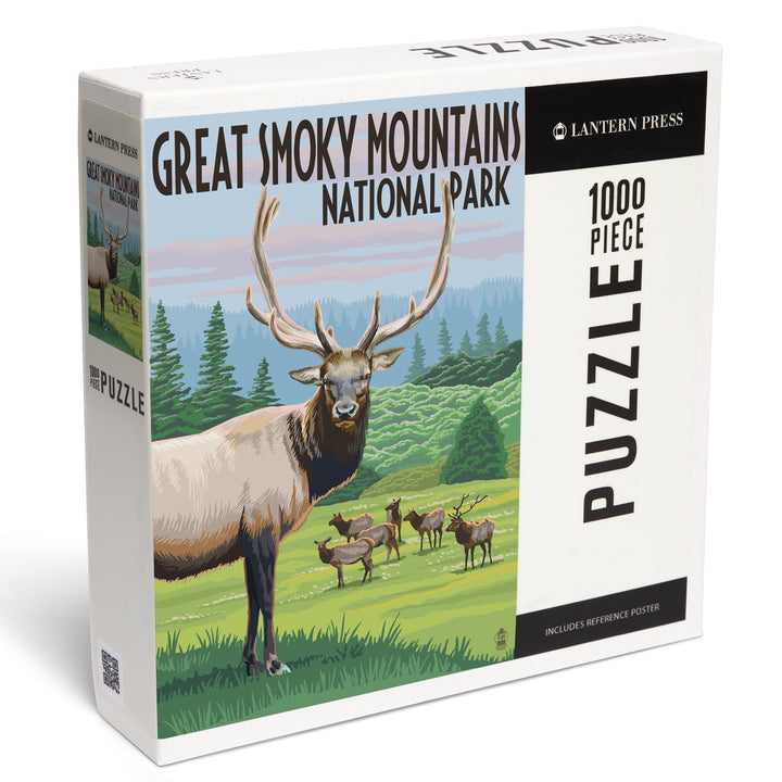 Great Smoky Mountains National Park, Elk Herd, Jigsaw Puzzle