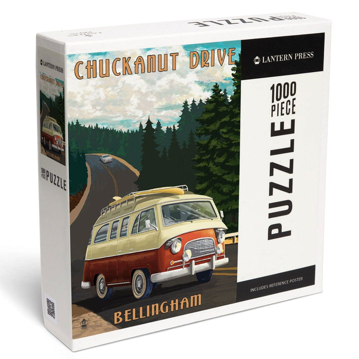 Bellingham, Washington, Chuckanut Drive, Camper Van, Jigsaw Puzzle Puzzle Lantern Press 